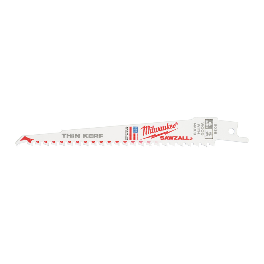 Полотно для сабельной пилы MILWAUKEE THIN KERF S611DF 150мм, 5Tpi (5шт) 48005035