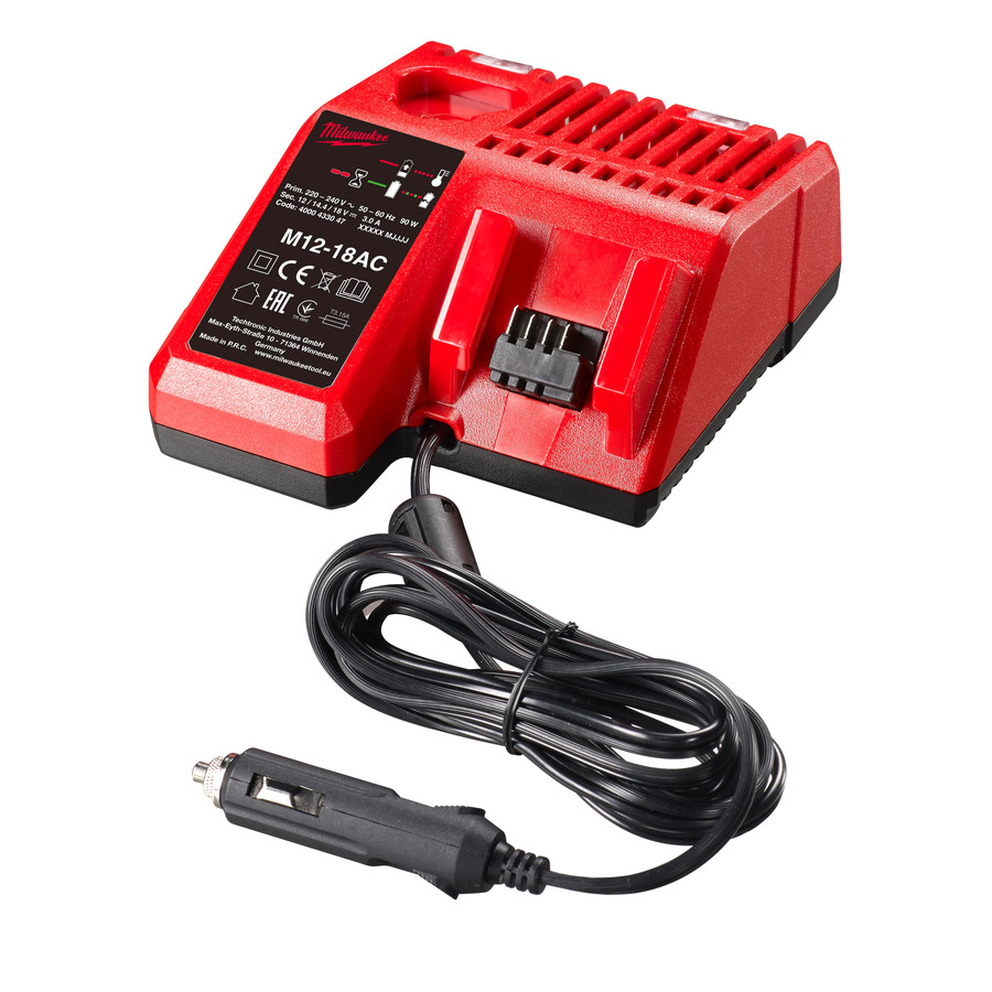 Зарядное устройство MILWAUKEE M12-18 AC автомобильное 4932459205