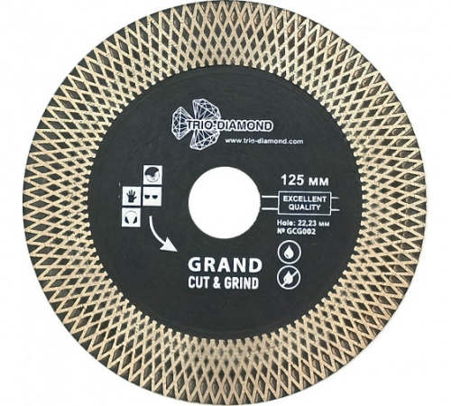 Диск алмазный отрезной 125*22,23 Турбо серия Grand Cut &amp; Grind GCG002