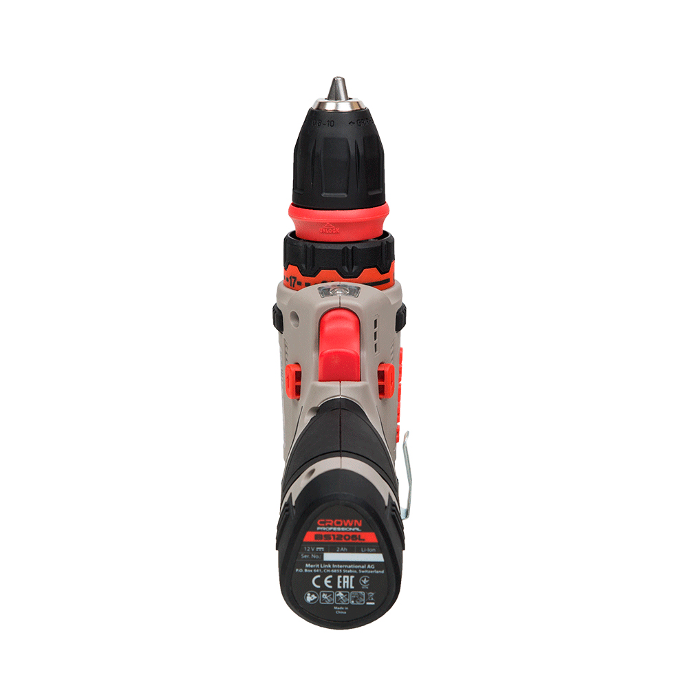 Дрель-шуруповерт аккумуляторная CROWN CT21072HQX-2 BMC