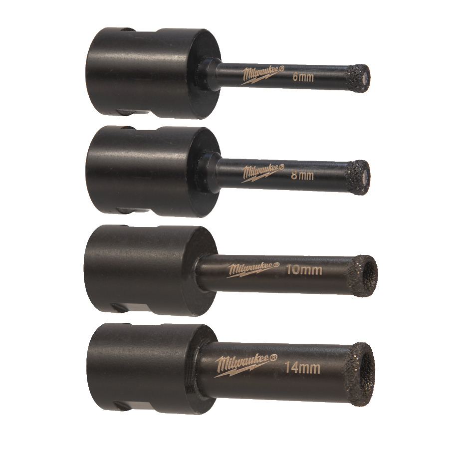 Набор алмазных коронок MILWAUKEE Diamond Max (4шт) 4932471863
