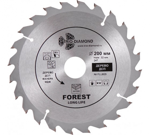 Диск пильный 200*32/30*24Т FLL829