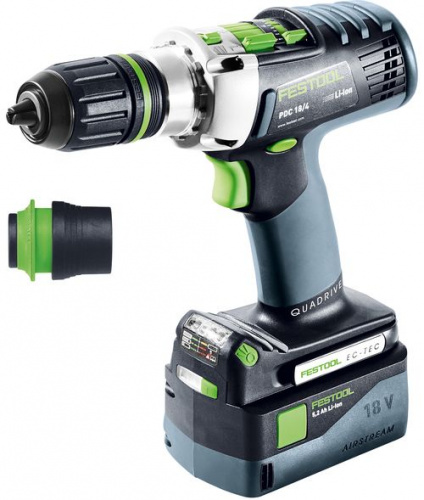 Festool Аккумуляторная ударная дрель-шуруповёрт PDC 18/4 5,2/4,0 I-Plus-SCA  QUADRIVE 576472