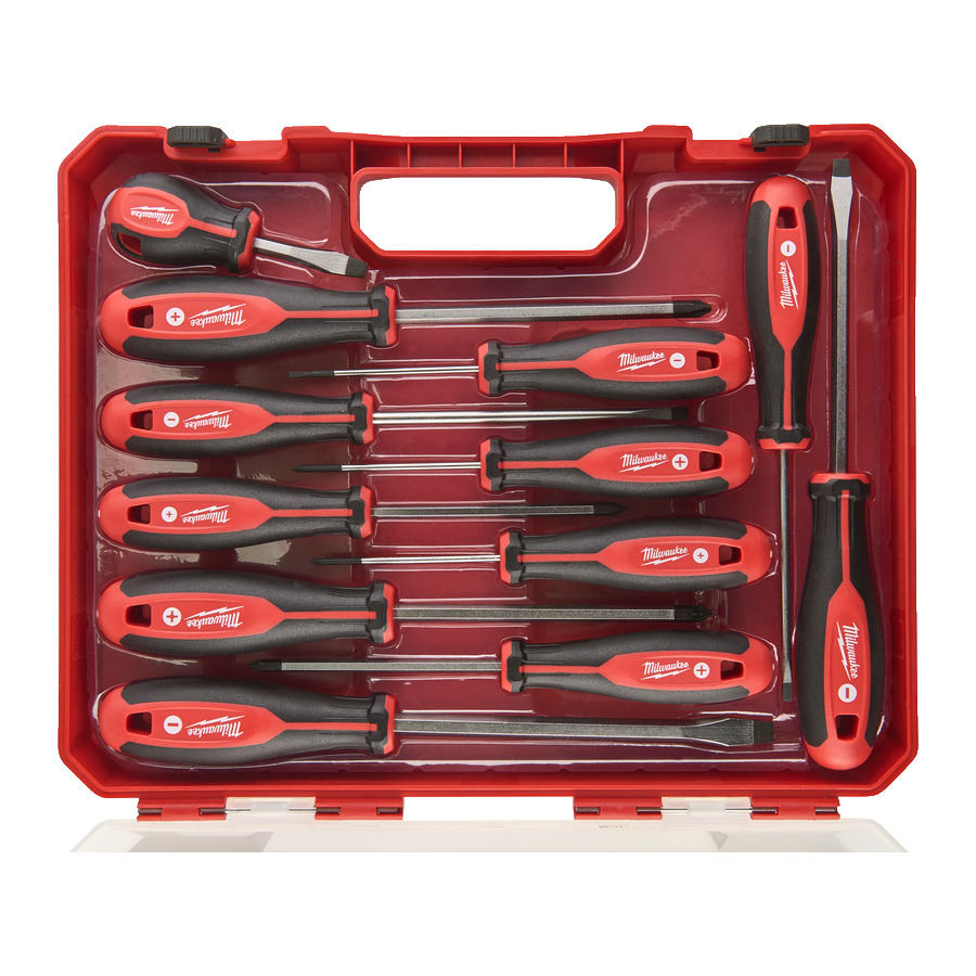 Набор отвёрток MILWAUKEE Tri-lobe (12шт), PZ/PH/SL, кейс 4932472003