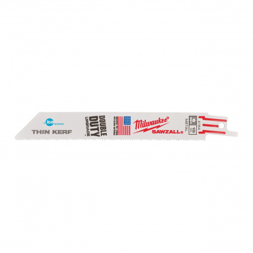 Полотно для сабельной пилы MILWAUKEE THIN KERF IH S922EF 150мм, 18Tpi, (5шт) 48004184