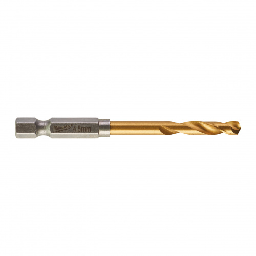 Сверло по металлу MILWAUKEE Red Hex HSS-G TiN  D4.8мм 48894711
