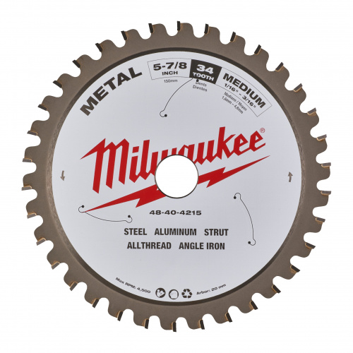 Диск пильный по металлу MILWAUKEE D135x1.6x20мм, Z30 48404070