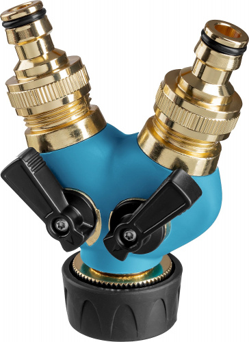 GRINDA BS-1, диаметр 3/4″ - 1″, двухканальный, с внутренней резьбой, из латуни, поливочный распредел