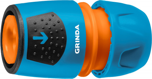 GRINDA TU, 1/2″ - 3/4″, пластиковый с TPR, универсальный, для шланга, быстросъемный соединитель, PRO